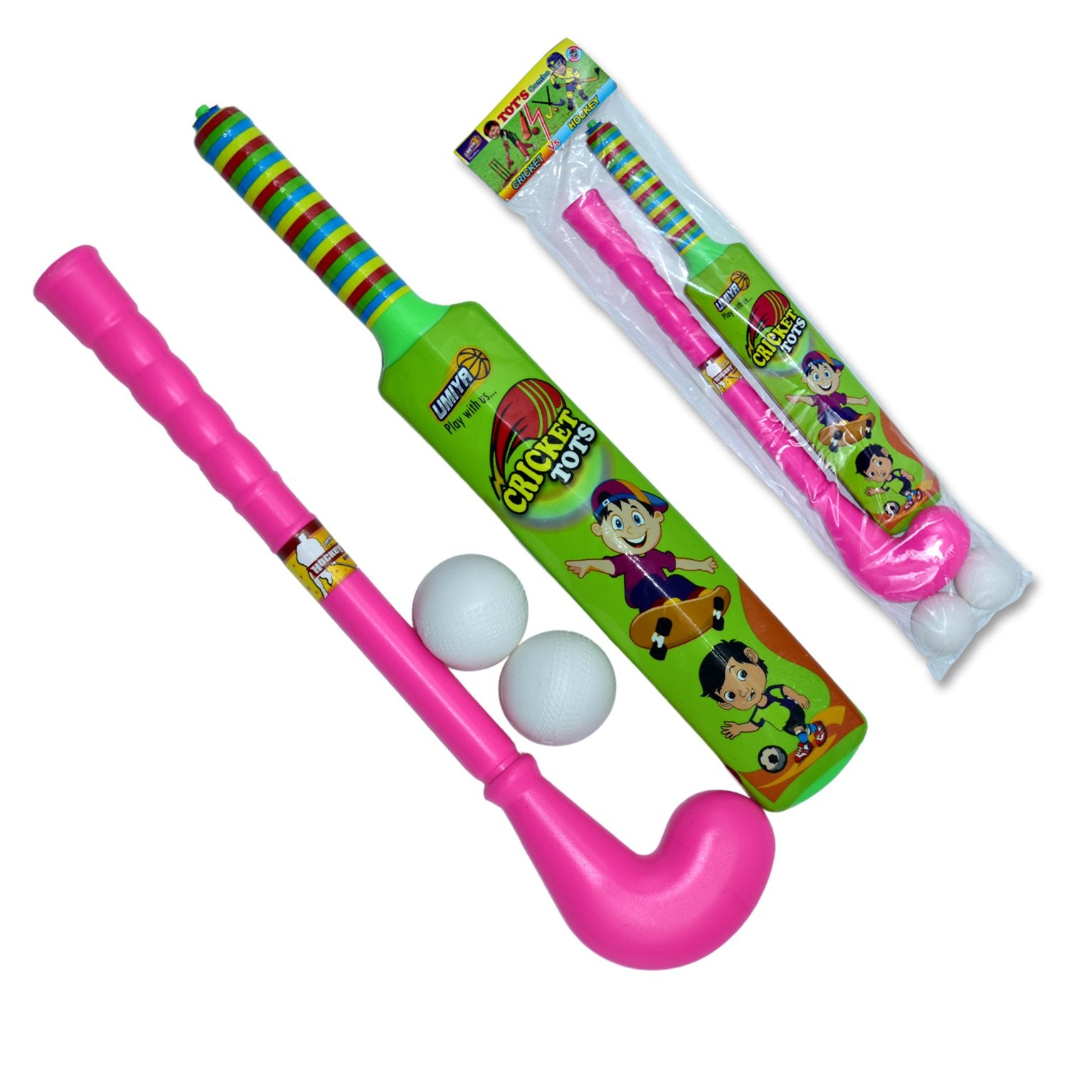 8002 Combo of Light Weight Plastic Bat, Ball & Hockey for Kids, Boys, Indoor, Outdoor Play 8002 Combo of Light Weight Plastic Bat, Ball & Hockey for Kids, Boys, Indoor, Outdoor Play
